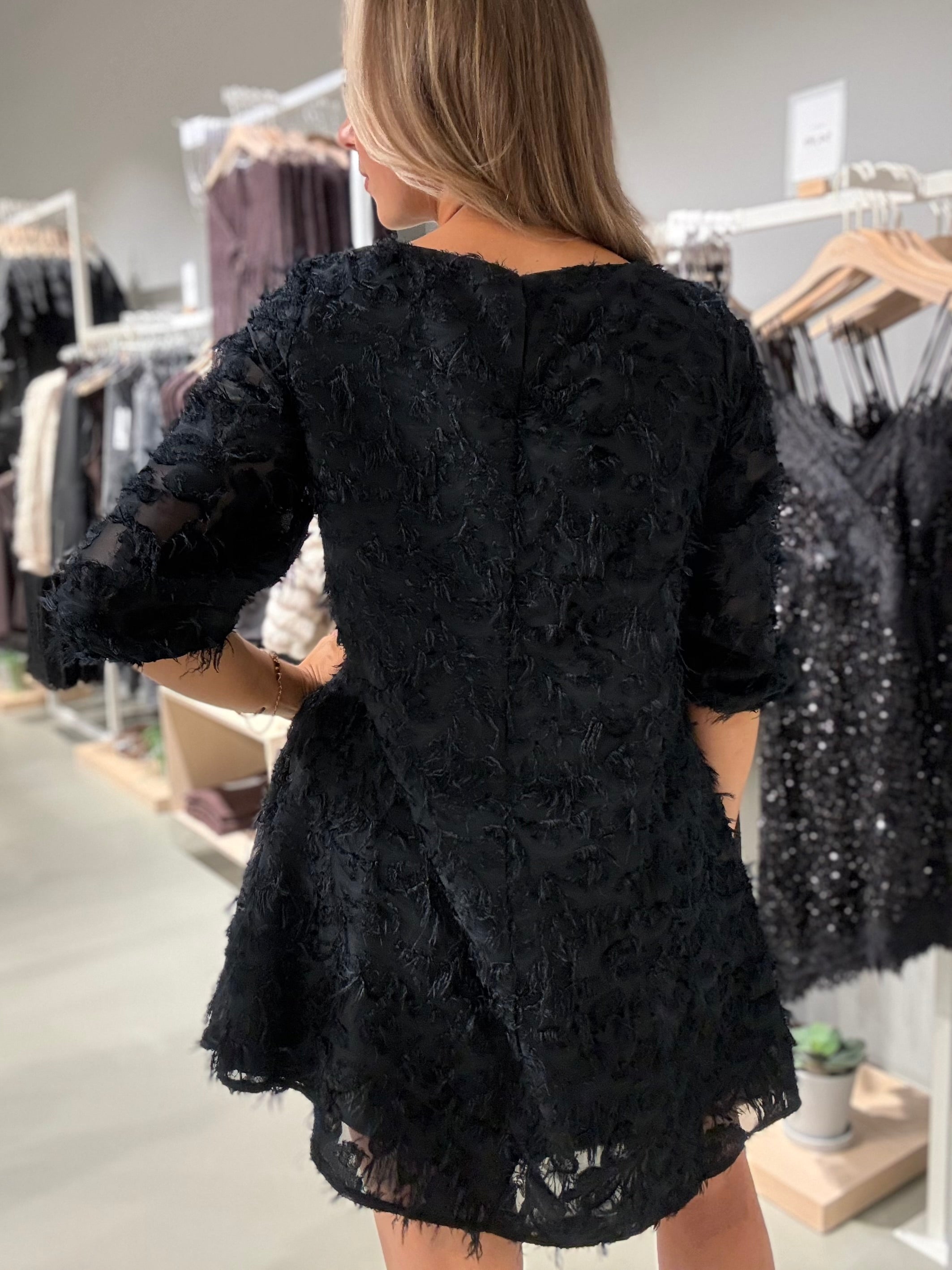 VILACILA Short Dress - Black Beauty