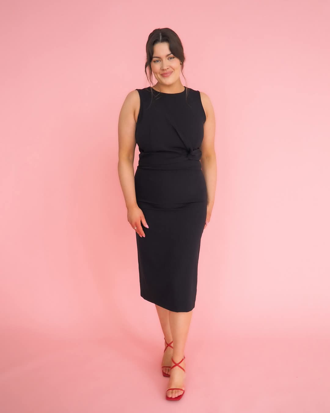 VIGERY Midi Dress - Black Beauty