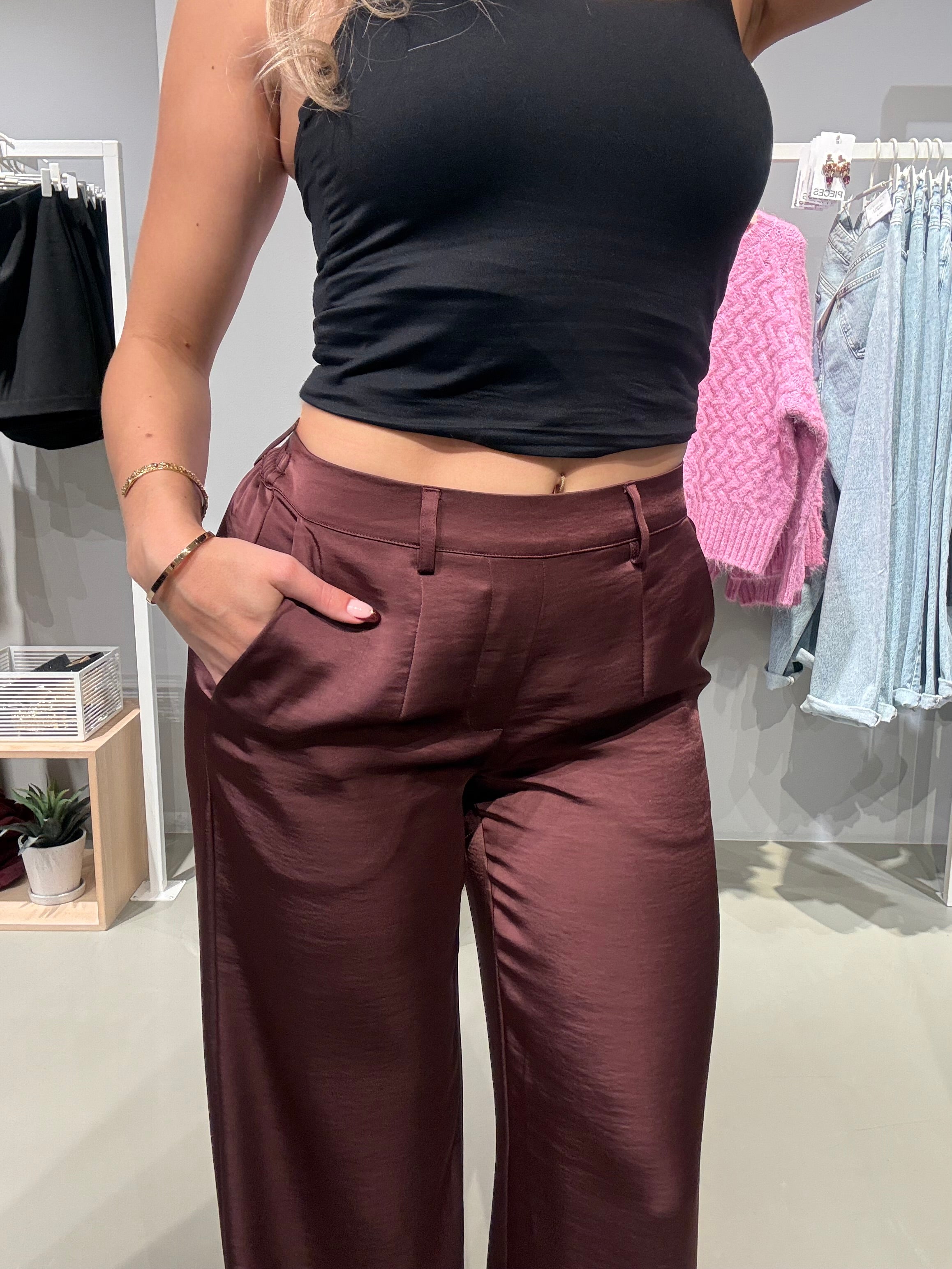 OBJCHILLI Trousers - Mauve Wine