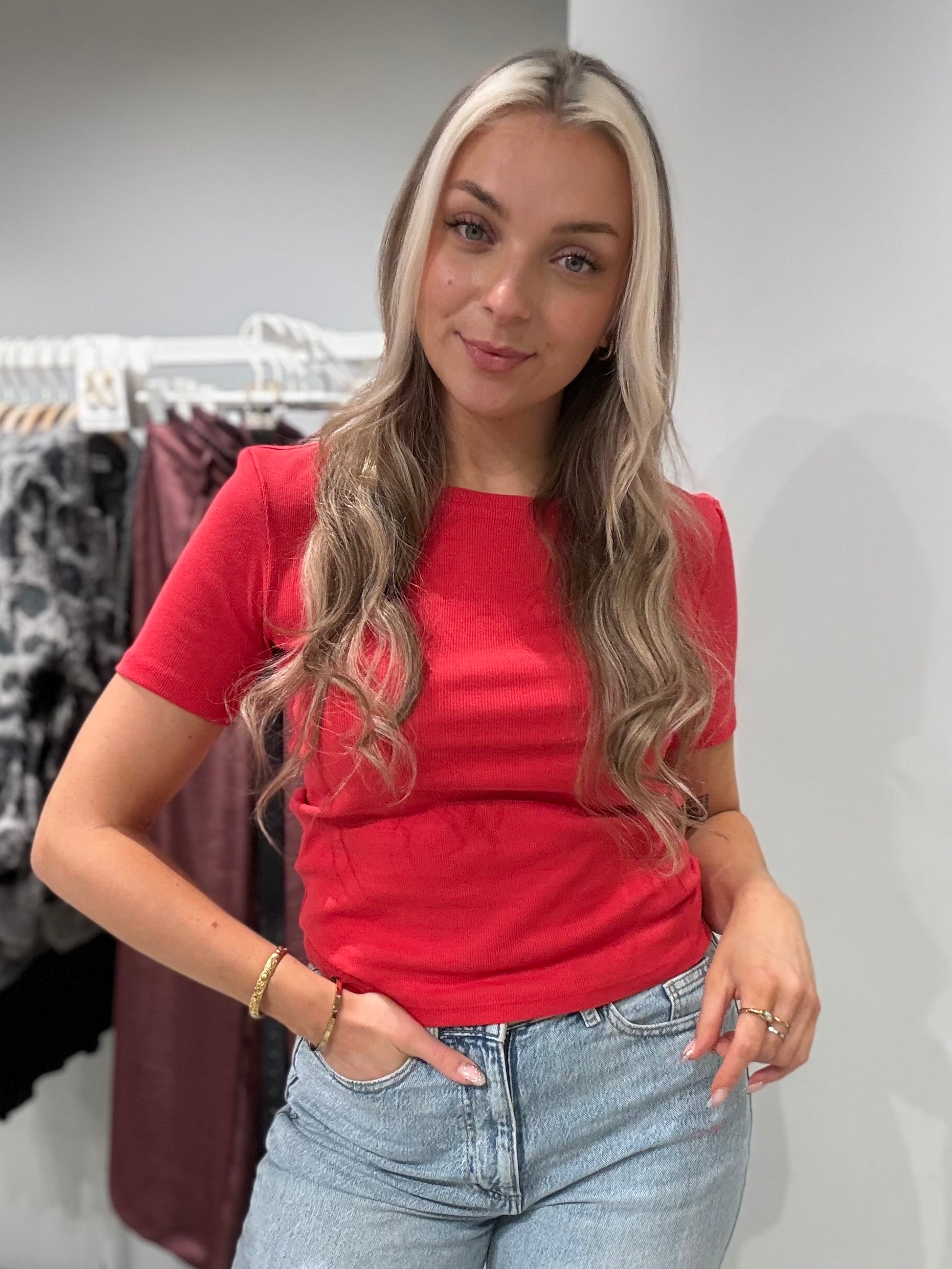 OBJMOLI T-Shirt - Poinsettia