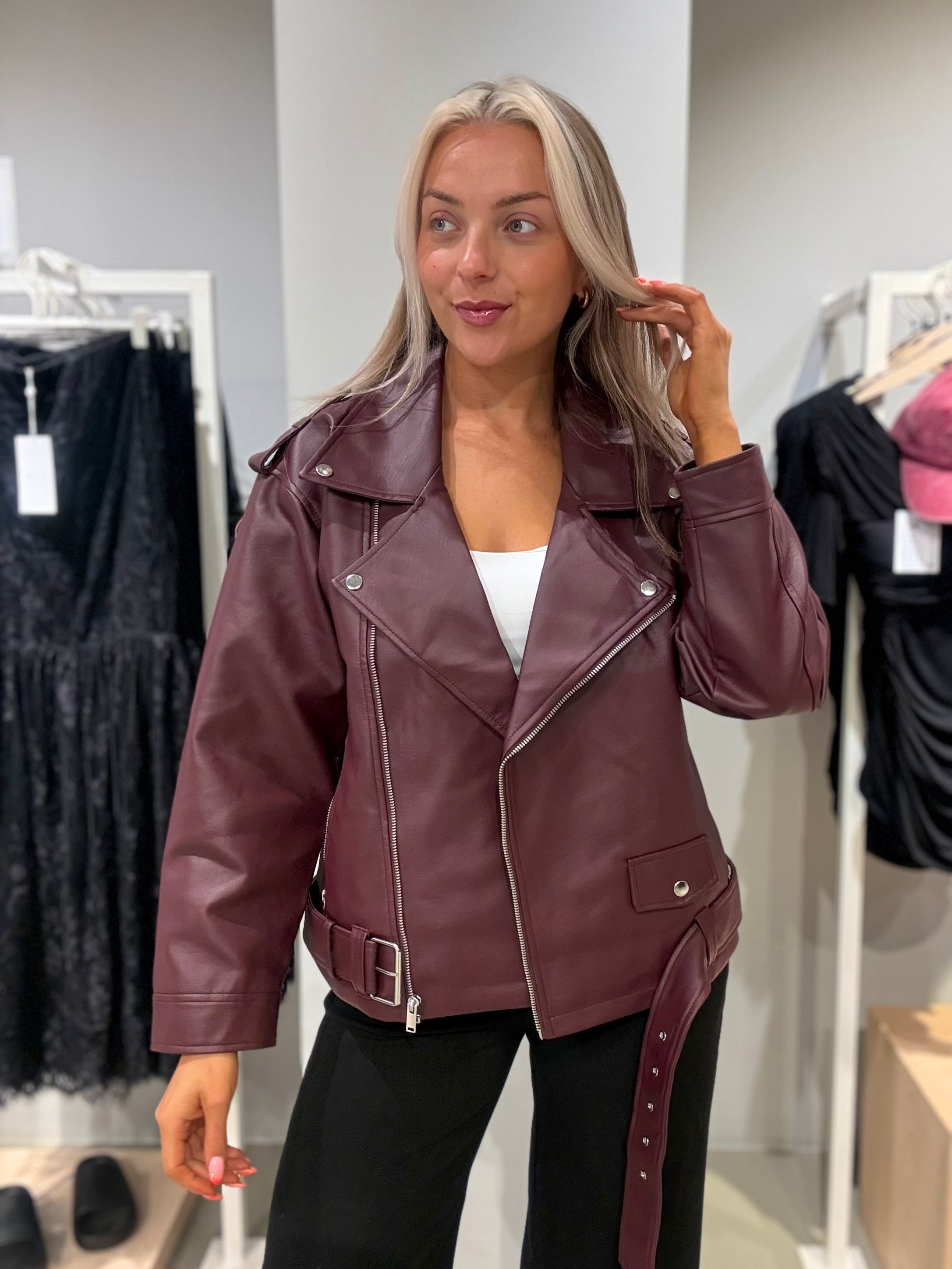 NMPAULINA Biker Jacket - Fig