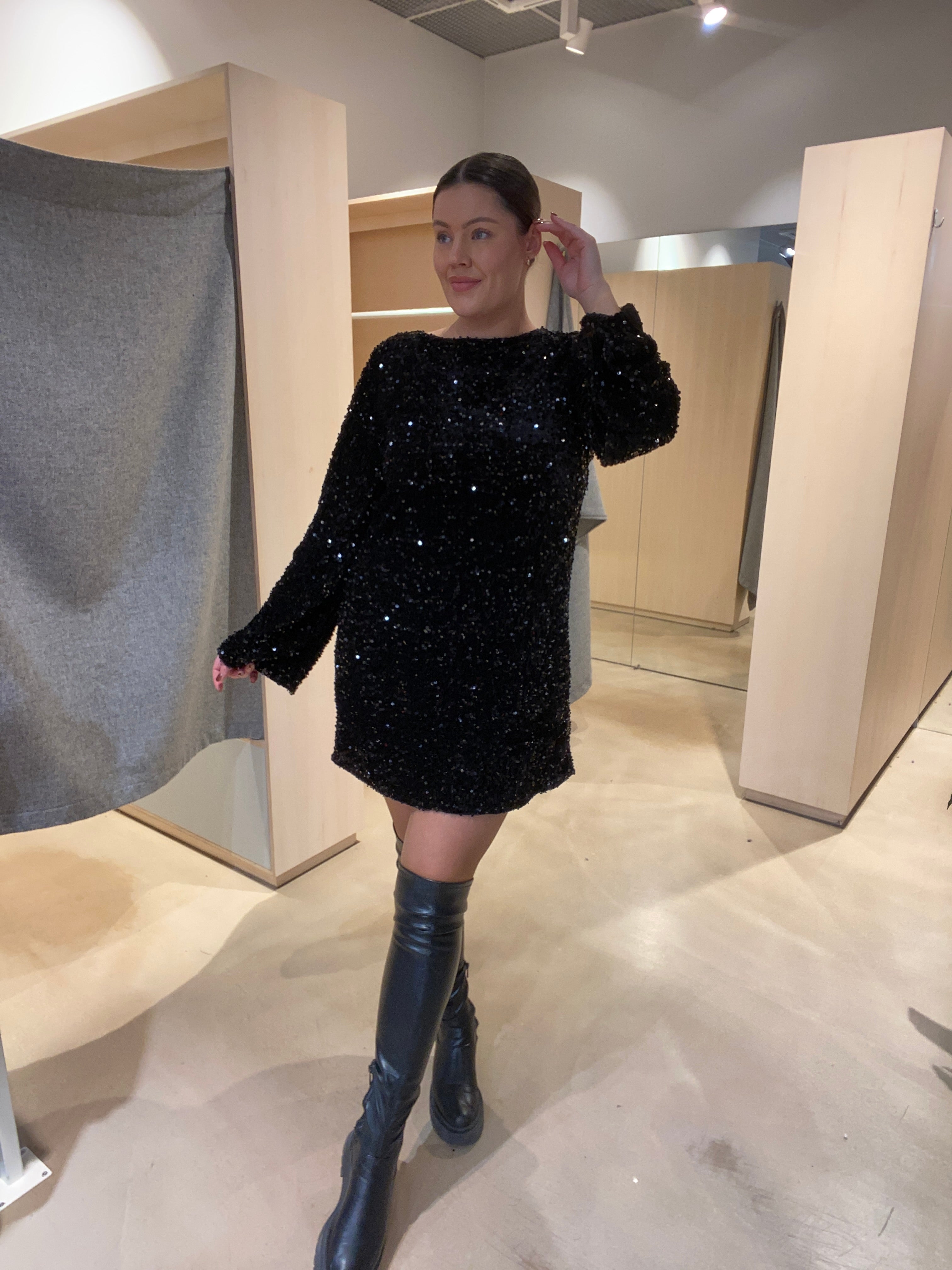 PCKAM Short Dress - Black