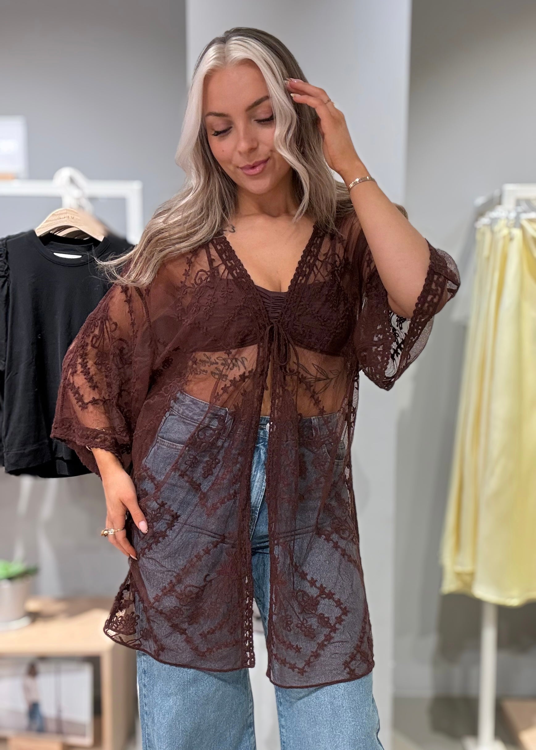 PCKARINA Long Dress - Deep Mahogany