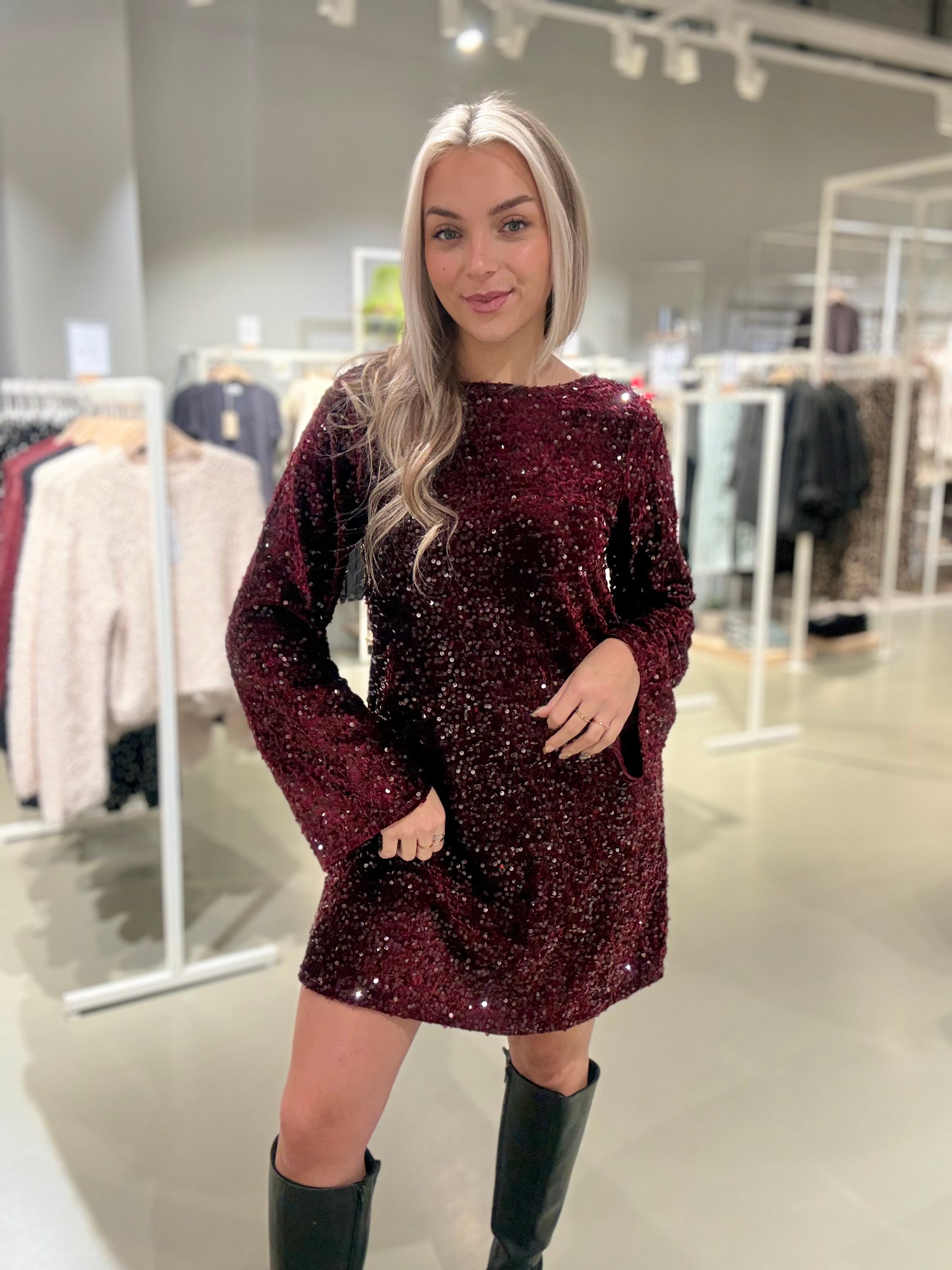 PCKAM Short Dress - Tawny Port