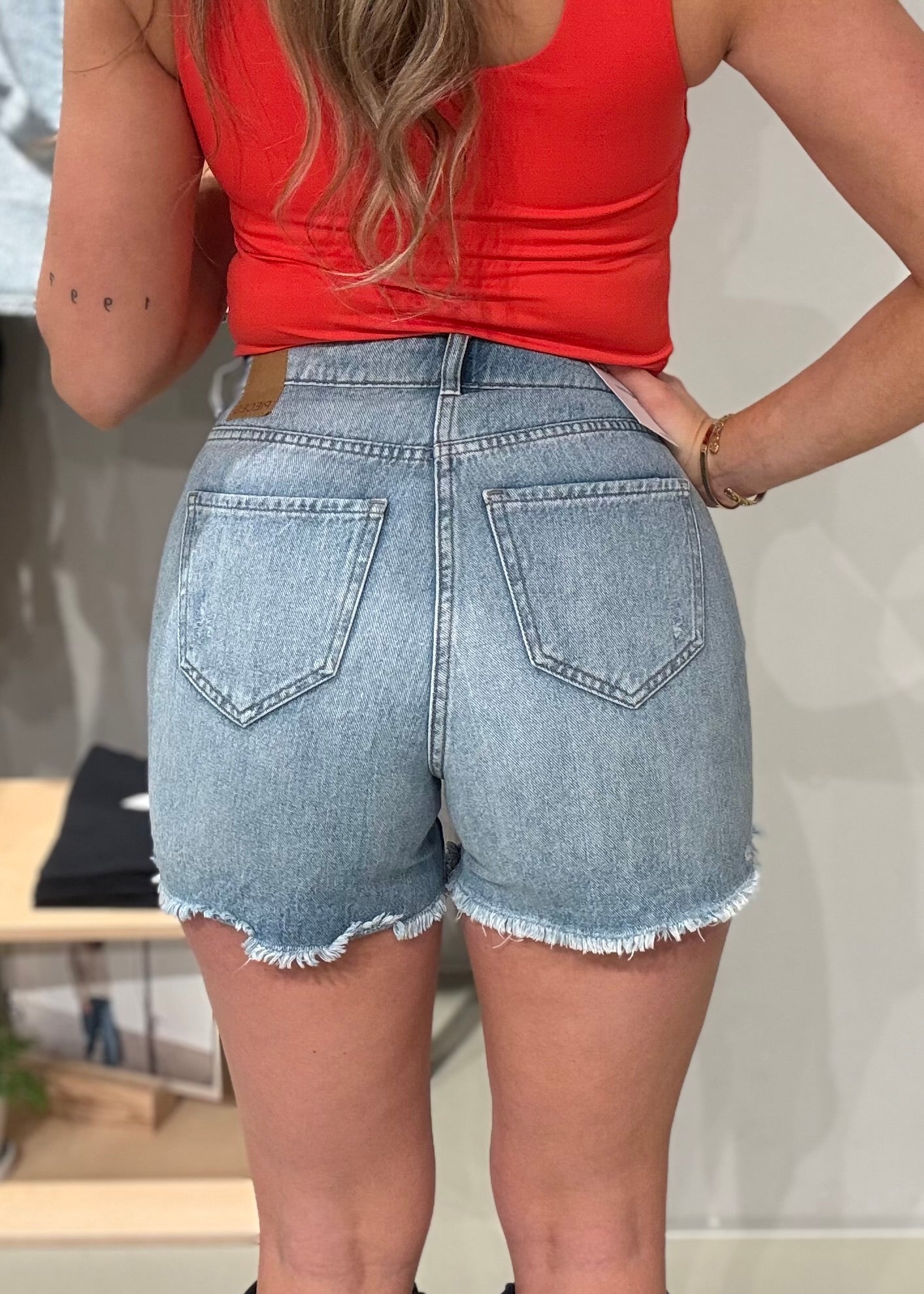 PCSUMMER Shorts - Light Blue Denim