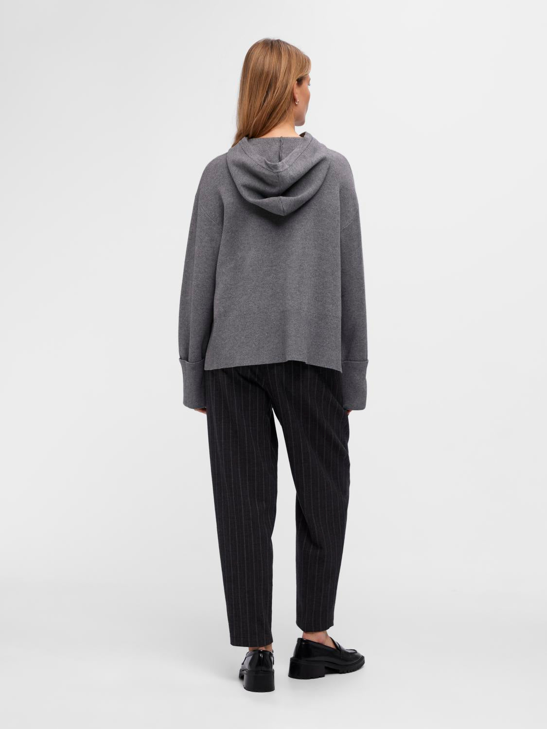 OBJCARDI Pullover - Medium Grey Melange