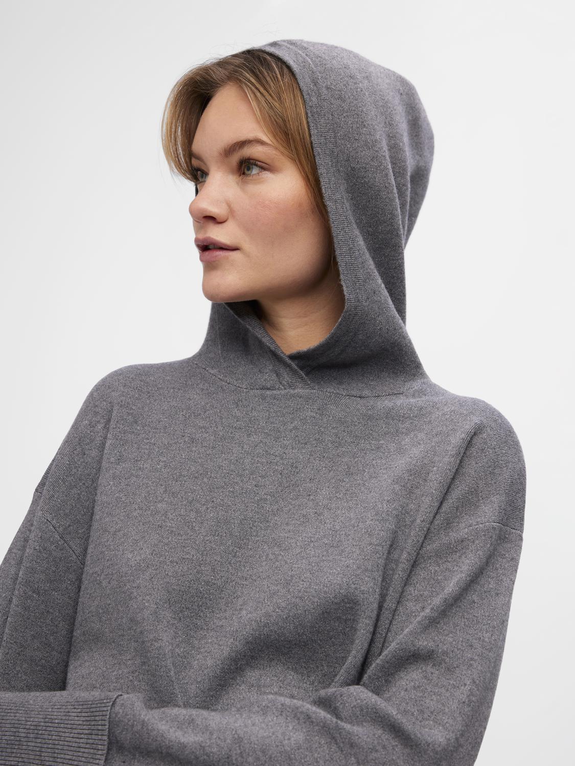 OBJCARDI Pullover - Medium Grey Melange